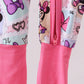 Pink character bamboo romper