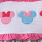 Pink character smocked ruffle dress