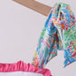 Pink character smocked ruffle dress