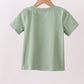 Sage puppy french knot top