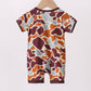 Camouflage print bamboo pajama romper