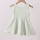 Sage scalloped active dress