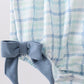 Blue plaid duck smocked bubble