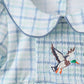 Blue plaid duck smocked dress