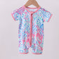 Marine creature bamboo zipper romper