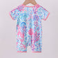 Marine creature bamboo zipper romper