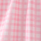 Pink octopus starfish embroidery plaid ruffle shorts set