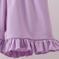 Pink octopus starfish embroidery plaid ruffle shorts set