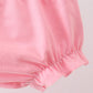 Pink stripe cross applique bloomer set