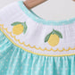 Summer lemon smocked ruffle shorts set