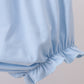 Blue floral lace smocked bloomer set