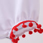 White bow sequin skort set