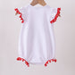 White bow sequin skort set