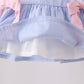 Blue Stripe Bow Seersucker Bloomer Set