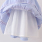 Blue Stripe Smocked Seersucker Mom Dress