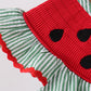 Green Watermelon Stripe Smocked Embroidered Seersucker Bubble