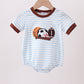 Blue Sports Ball Stripe Applique Bubble