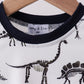 Navy dinosaur print bubble