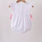 White Bow Smocked Jacquard Bubble
