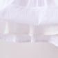 White Bow Smocked Jacquard Ruffle Shorts Set