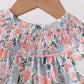 Pink Floral Smocked Bubble