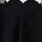 Black Scalloped Mom Yoga Active Leggings