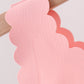 Pink Scalloped Yoga Skorts Set