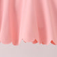 Pink Scalloped Yoga Skorts Set