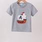 Gray Ship Applique Top