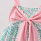 Pink Bow Floral Dress