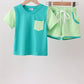 Blue Colorblock Set