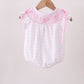 Pink Bow Smocked Swiss Dot Bubble