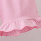 Pink Bow Smocked Swiss Dot Shorts Set