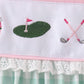 Green Golf Embroidered Dress