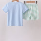 Green Golf Embroidered Gingham Set