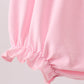 Pink Hydrangea Bow Smocked Bubble