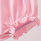 Pink Hydrangea Bow Smocked Bubble