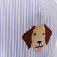 Puppy Embroidered Seersucker Cap