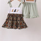Camo Hunting Embroidered Ruffle Shorts Set