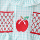 Blue Apple Smocked Bloomer Set