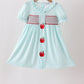 Blue Apple Smocked Dress