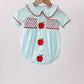 Blue Apple Smocked Bubble