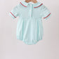 Blue Apple Smocked Bubble