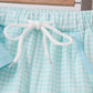Blue Apple Embroidered Shorts Set