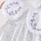 Blue Floral Embroidered Dress