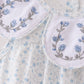 Blue Floral Embroidered Bubble