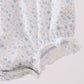 Blue Floral Embroidered Bubble