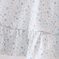 Blue Floral Embroidered Ruffle Shorts Set