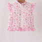 Pink bow ruffle vest