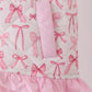 Pink bow ruffle vest